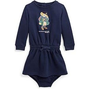 Polo Ralph Lauren Kids  Polo Bear Fleece Dress & Bloomer  NWT sizes 9  & 24 Mos.